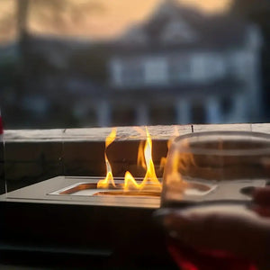 Buitenhaard op Bio-ethanol met Glaspanelen – Stijlvolle Tuin- & Terrasverwarmer