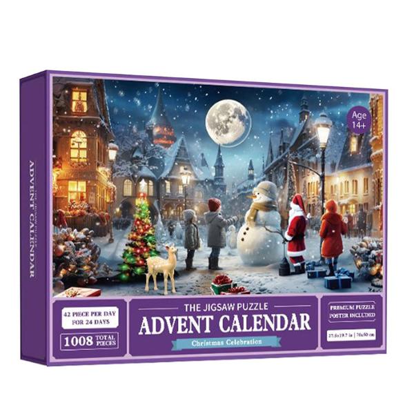 Puzzel Adventskalender 2025 – 1008 Stukjes | 24 Dagen Plezier