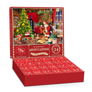 Puzzel Adventskalender 2025 – 1008 Stukjes | 24 Dagen Plezier