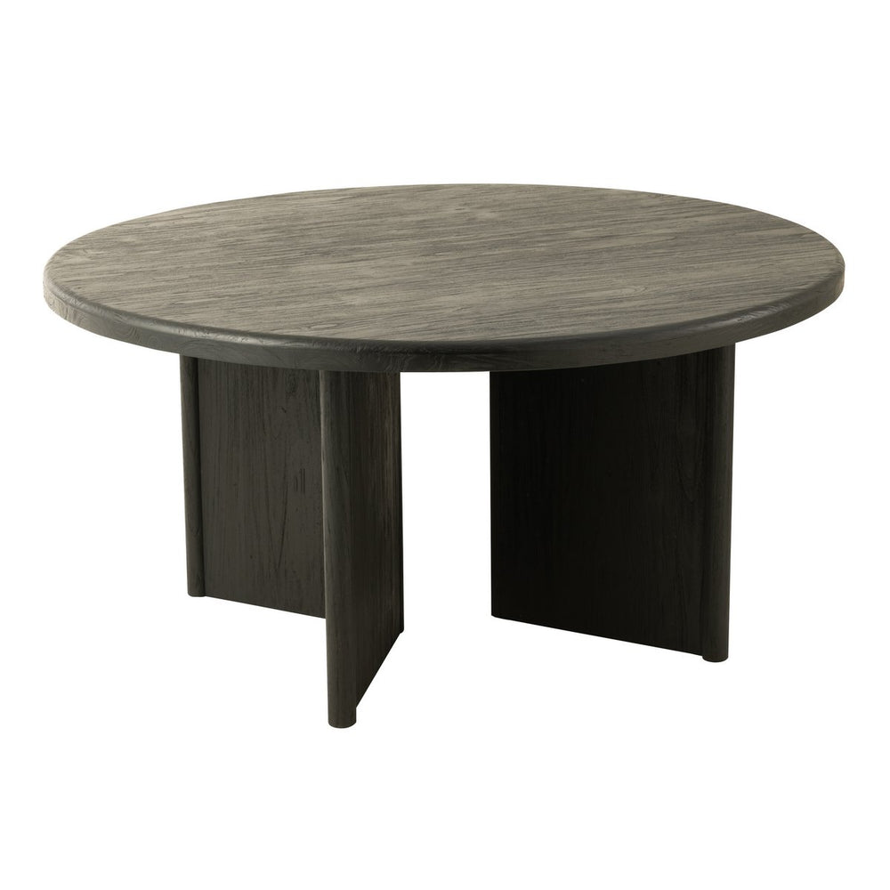 J-Line Ronde Eettafel van Teakhout – Zwart Design Statement