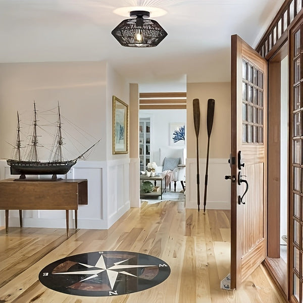 Boho Plafondlamp – Verstelbare Spots voor Modern Woondecor