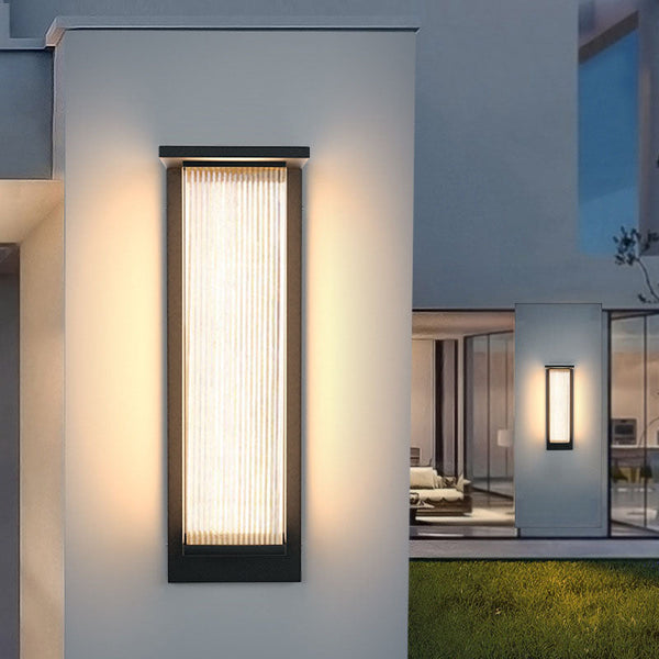 Rechthoekige Zonne LED Buitenlamp – Weerbestendige Wandlamp voor Tuin & Terras