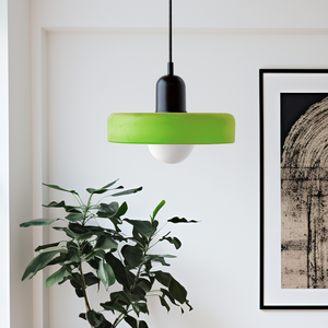 Moderne Art Deco Glazen Hanglamp – Kleurrijke Halo Plafondlamp