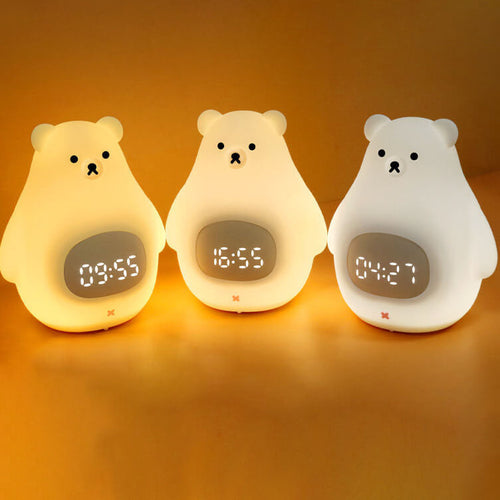 LED Eisbear Nachtlampje en Wekker – Schattige & Functionele Bureau- en Sfeerverlichting