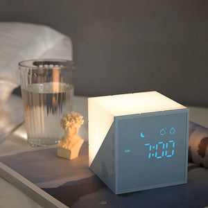 Moderne Kubus LED Wekker – Instelbare Helderheid, Digitaal Display & Stijlvolle Woondecoratie