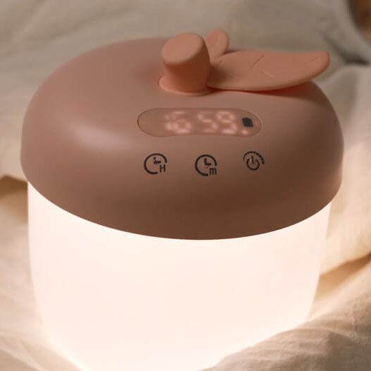 LED Wekker in Appelvorm – Stijlvolle Tafellamp in Roze of Groen