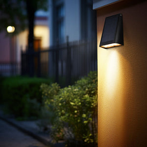Moderne Minimalistische Rechthoekige Trapezvormige LED Wandlamp – Zonne-energie voor Binnen & Buiten