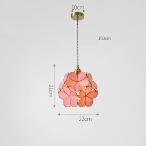 Elegante Bloemvormige Hanglamp – Petal-Style Glazen Kroonluchter