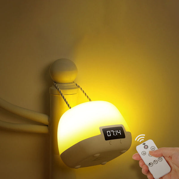 Moderne Draagbare LED Wekker met Nachtlampje – Compacte Verlichting voor Huis & Slaapkamer