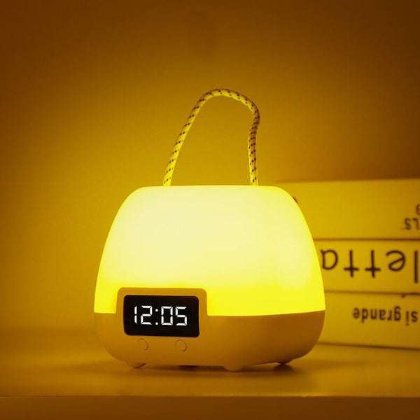 Moderne Draagbare LED Wekker met Nachtlampje – Compacte Verlichting voor Huis & Slaapkamer