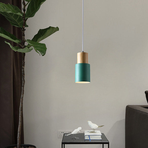 Moderne Macaron Cilinder Hanglamp – Pastel Plafondlamp voor Woonkamer, Eetkamer & Slaapkamer