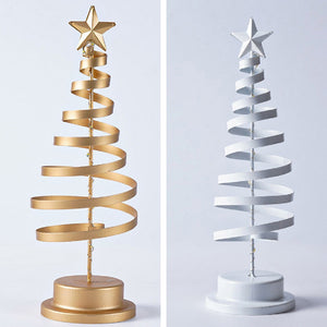 LED Spiral Kerstboom Tafellamp met Sterrenpunt – Warme Witte Verlichting