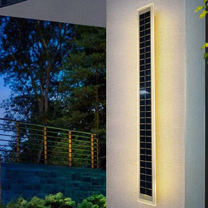 Minimalistische Rechthoekige Solar LED Wandleuchte voor Buiten