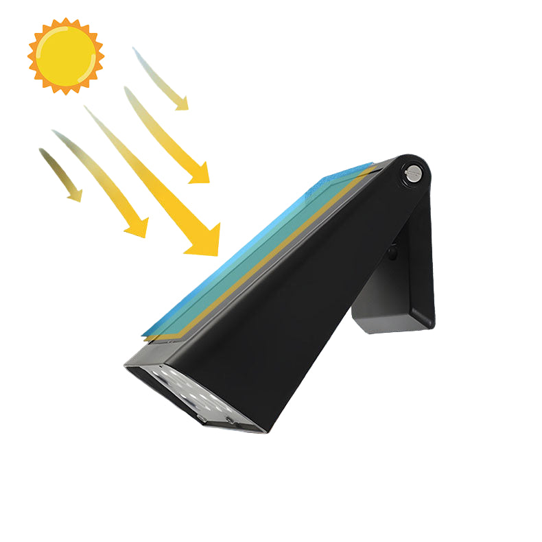 Moderne Minimalistische Rechthoekige Trapezvormige LED Wandlamp – Zonne-energie voor Binnen & Buiten