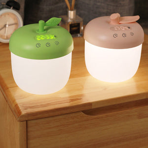 LED Wekker in Appelvorm – Stijlvolle Tafellamp in Roze of Groen