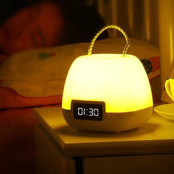 Moderne Draagbare LED Wekker met Nachtlampje – Compacte Verlichting voor Huis & Slaapkamer