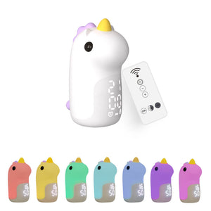 Schattige Eenhoorn LED Wekker & Nachtlampje – Compact, USB-Aangedreven Decoratieve Lamp