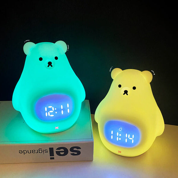 LED Eisbear Nachtlampje en Wekker – Schattige & Functionele Bureau- en Sfeerverlichting