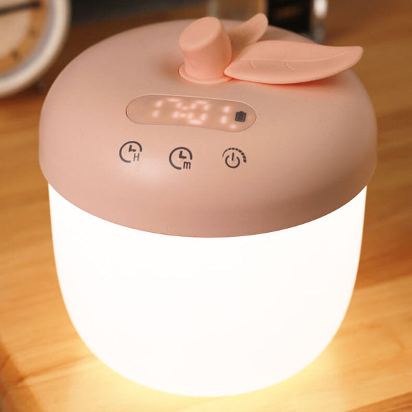 LED Wekker in Appelvorm – Stijlvolle Tafellamp in Roze of Groen