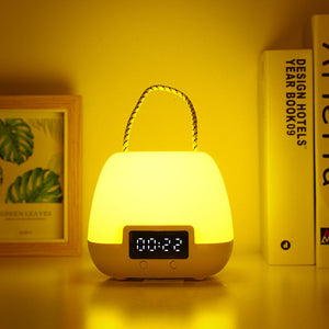 Moderne Draagbare LED Wekker met Nachtlampje – Compacte Verlichting voor Huis & Slaapkamer