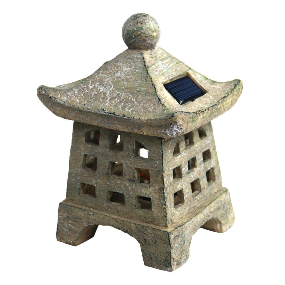 Solar Pagode Tuinlamp – Decoratieve LED Buitenlamp voor Patio & Padverlichting