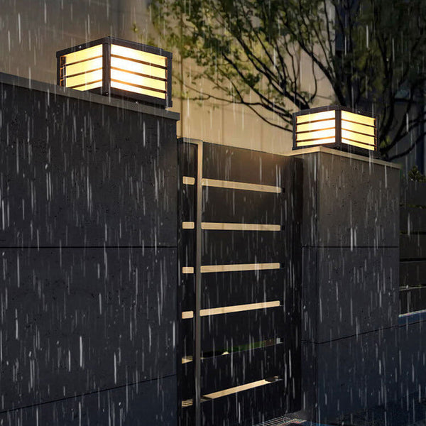 Vierkante LED Paalkaplamp voor Buiten – Modern & Weerbestendig