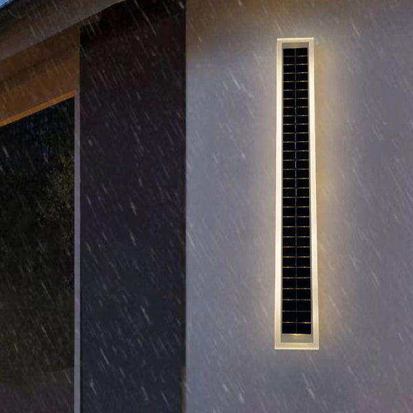 Minimalistische Rechthoekige Solar LED Wandleuchte voor Buiten