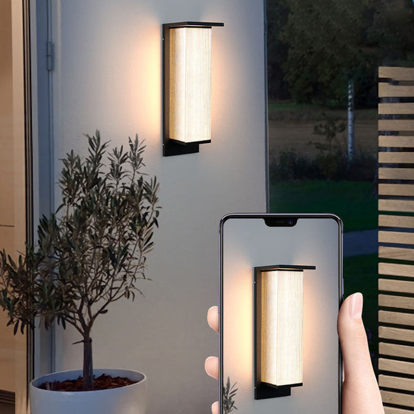 Rechthoekige Zonne LED Buitenlamp – Weerbestendige Wandlamp voor Tuin & Terras
