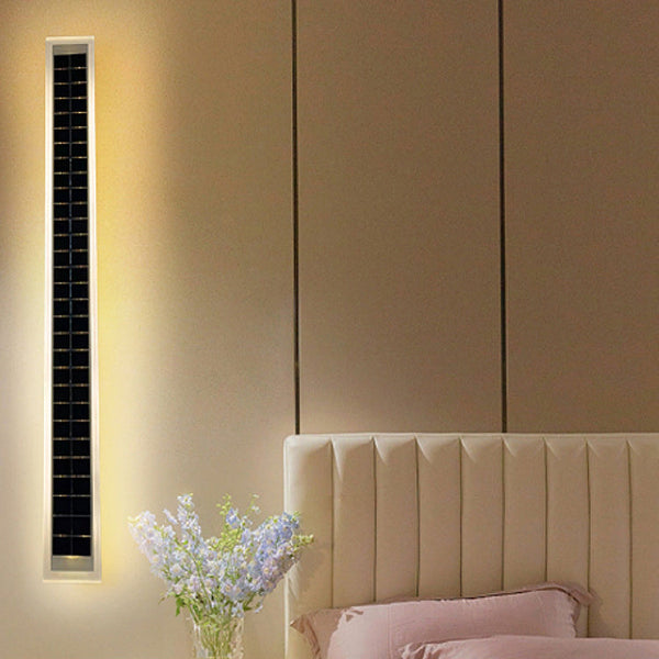 Minimalistische Rechthoekige Solar LED Wandleuchte voor Buiten