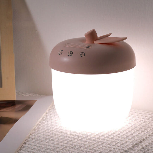 LED Wekker in Appelvorm – Stijlvolle Tafellamp in Roze of Groen