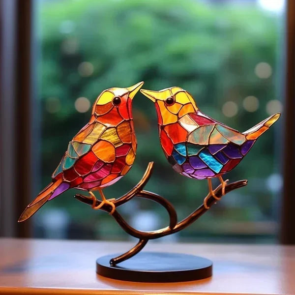 Birdy - Gekleurde Glazen Vogel Figurines voor Elegante Interieurdecoratie