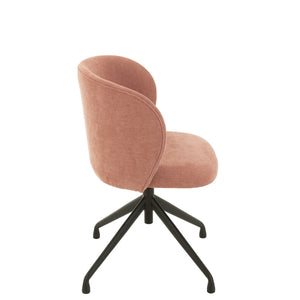 J-Line Designstoel Turn/Up/Down – Lichtroze Comfort met Industriële Twist