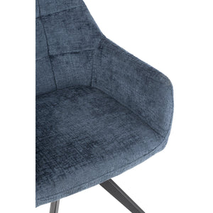 J-Line Stoel Louna Blauw – Ijzer & Acryl – Modern Comfort met Armleuningen