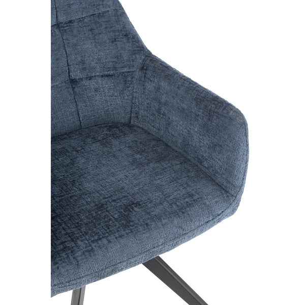 J-Line Stoel Louna Blauw – Ijzer & Acryl – Modern Comfort met Armleuningen