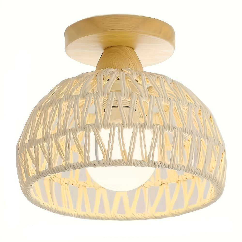 Boho Halfbovenliggende Plafondlamp – Moderne Woondecoratie