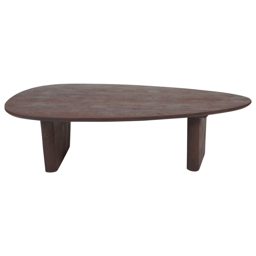 Salontafel Rudo – 135×75 cm – Espresso Mangohout – Organisch Design
