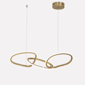 Moderne Gouden LED Hanglamp – Ovale Design Plafondlamp voor Woonkamer & Eettafel