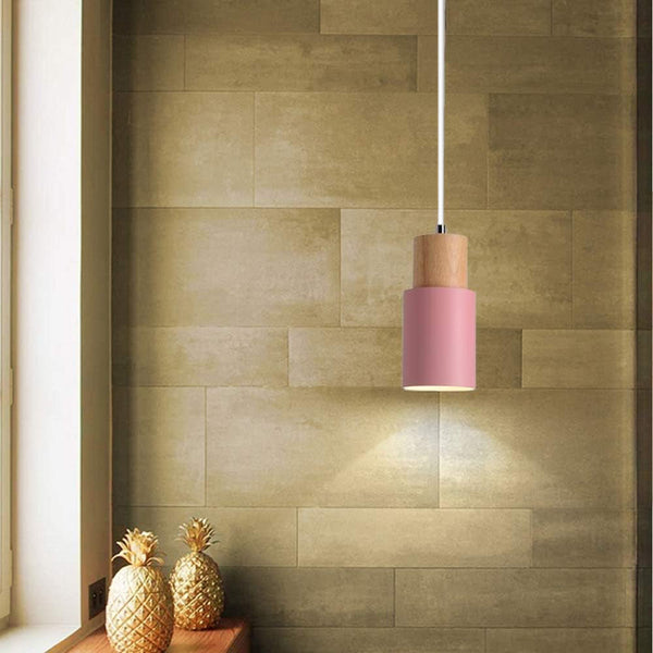 Moderne Macaron Cilinder Hanglamp – Pastel Plafondlamp voor Woonkamer, Eetkamer & Slaapkamer