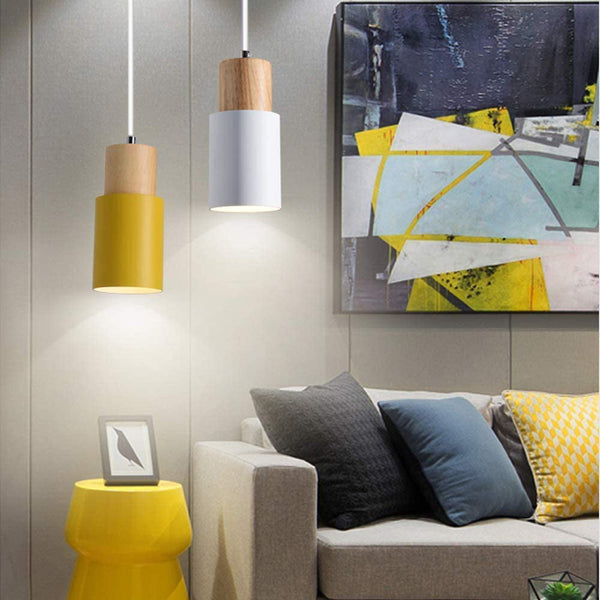Moderne Macaron Cilinder Hanglamp – Pastel Plafondlamp voor Woonkamer, Eetkamer & Slaapkamer