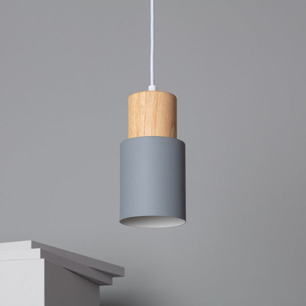Moderne Macaron Cilinder Hanglamp – Pastel Plafondlamp voor Woonkamer, Eetkamer & Slaapkamer
