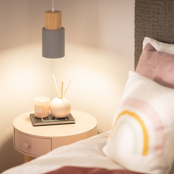 Moderne Macaron Cilinder Hanglamp – Pastel Plafondlamp voor Woonkamer, Eetkamer & Slaapkamer