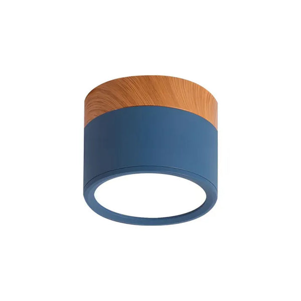 Moderne zwarte plafondlamp met houtaccent – LED design verlichting