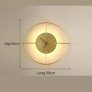 Moderne LED-Wandklok Lamp voor Stijlvolle Woondecoratie