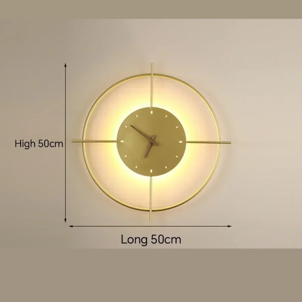 Moderne LED-Wandklok Lamp voor Stijlvolle Woondecoratie