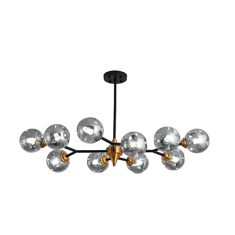 Moderne Hanglamp met Zwevende Glazen Bollen – Elegante LED-Kroonluchter voor Woonruimtes
