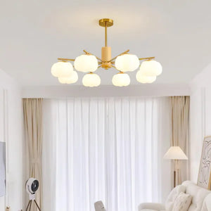 Creatieve Houten en Katoenen Bol Hanglamp voor Woonkamer – Moderne Minimalistische Plafondlamp