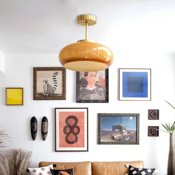Elegante Dome Hanglamp – Stijlvolle Gebogen Kap voor Warm en Gelijkmatig Licht