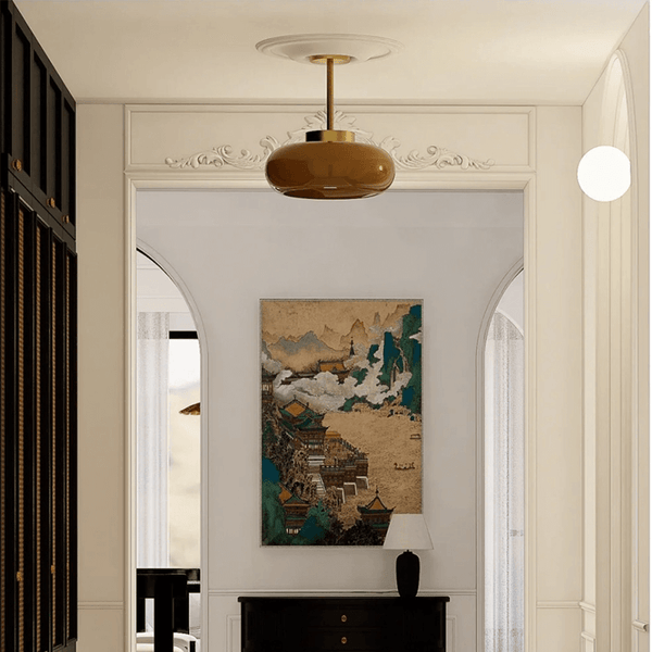 Elegante Dome Hanglamp – Stijlvolle Gebogen Kap voor Warm en Gelijkmatig Licht