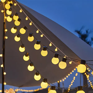 Solar LED Kerstverlichting Buiten – 6 m Waterdichte Lichtsnoer, Warmwit voor Tuin & Terras