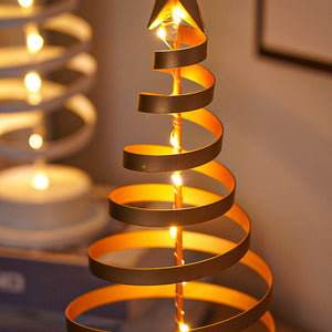 LED Spiral Kerstboom Tafellamp met Sterrenpunt – Warme Witte Verlichting
